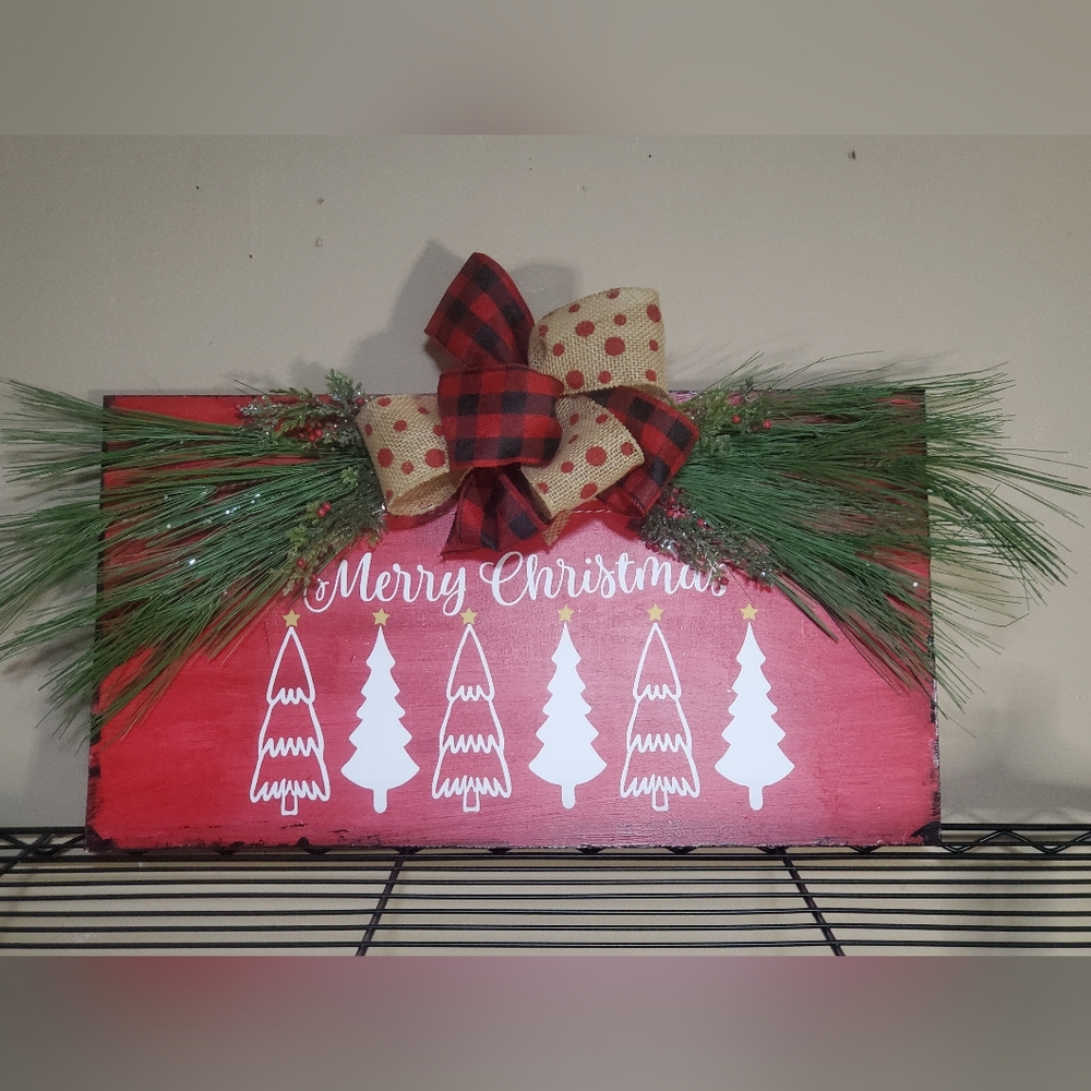 MERRY CHRISTMAS TREE SIGN